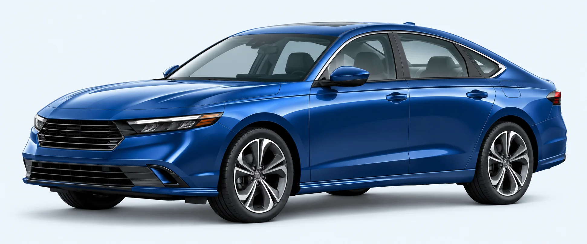 Illustration of a blue sedan